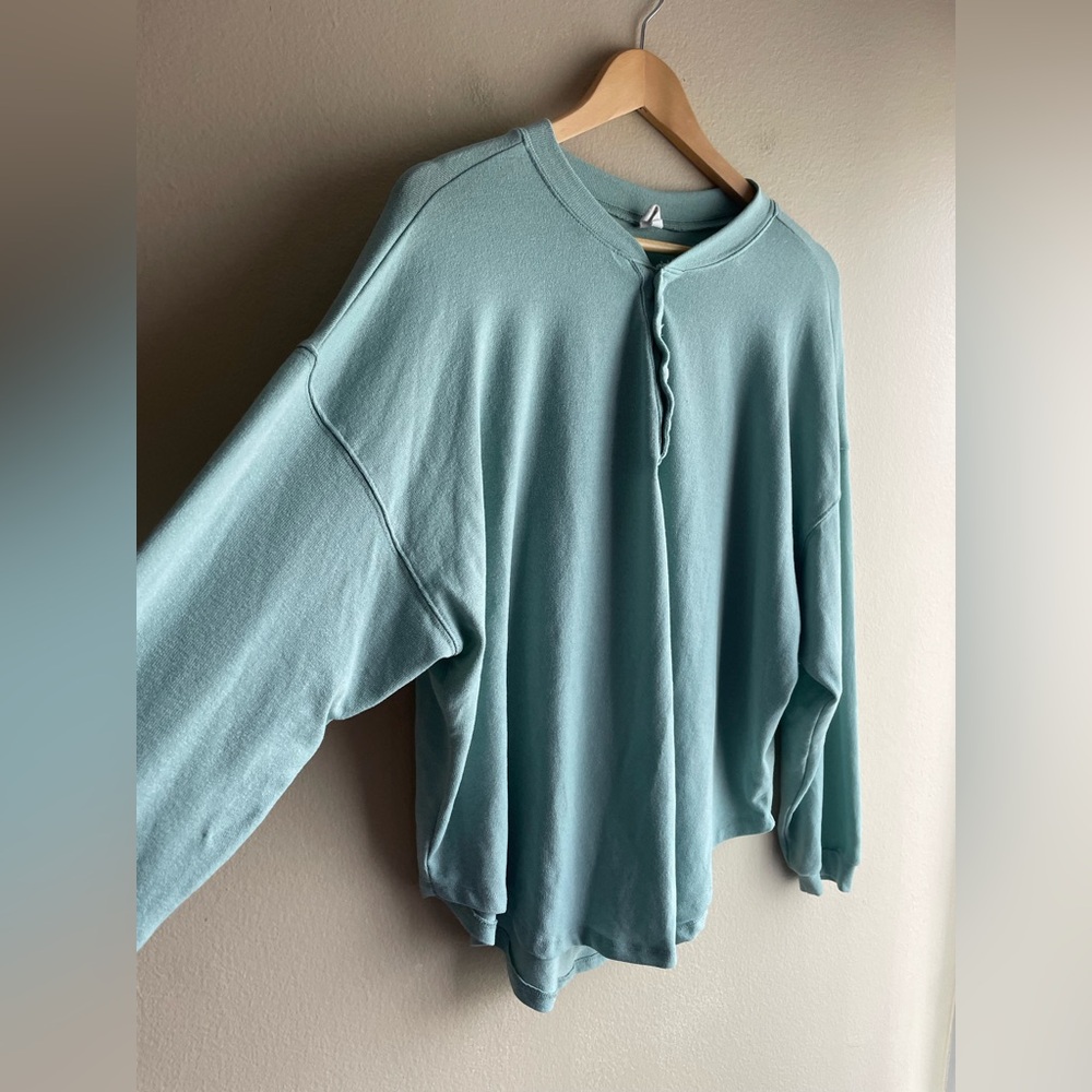 Wishlist Women Blue Top Size S/M Long Sleeve - Picture 3 of 8